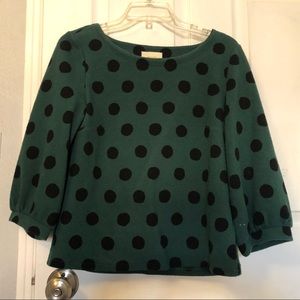 Maeve By Anthropologie Polka Dot Top